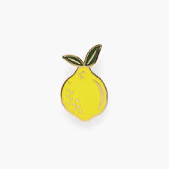 RIFLE PAPER COMPANY Enamel Lapel Pins Lemon Rosa Flower Sunglasses - Picture 5 of 7